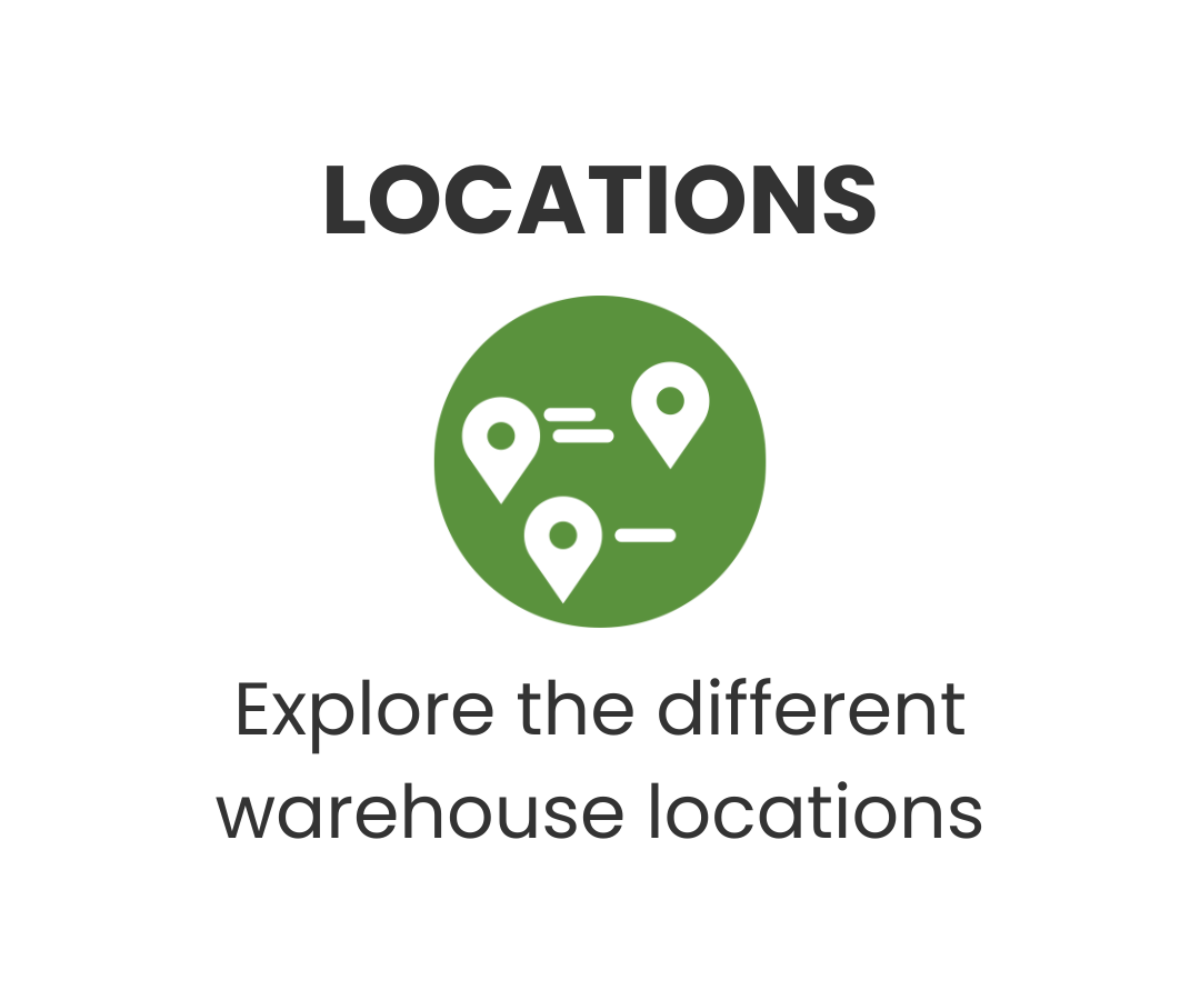 Storage locations, logistics centre, warehouse locations, storage