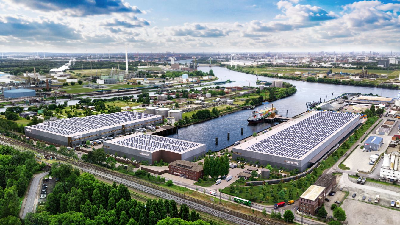 Mit der HGK Logistics and Intermodal begrüßt FOUR PARX den ersten Mieter seines Projekts in Hamburg-Harburg. Copyright-Vermerk: FOUR PARX GmbH.
