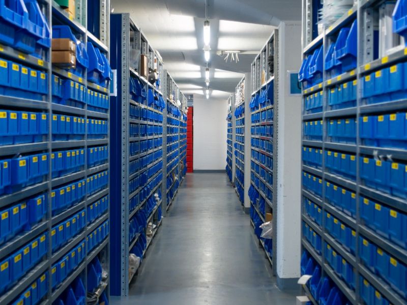 Small parts warehouse, Small parts storage, storage types